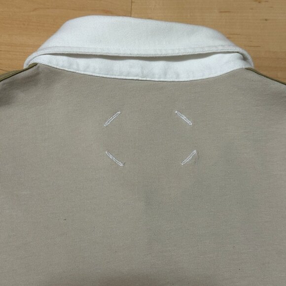 Adicross Golf Polo Shirt | Cream and white block | Adidas Mens - Picture 6 of 13